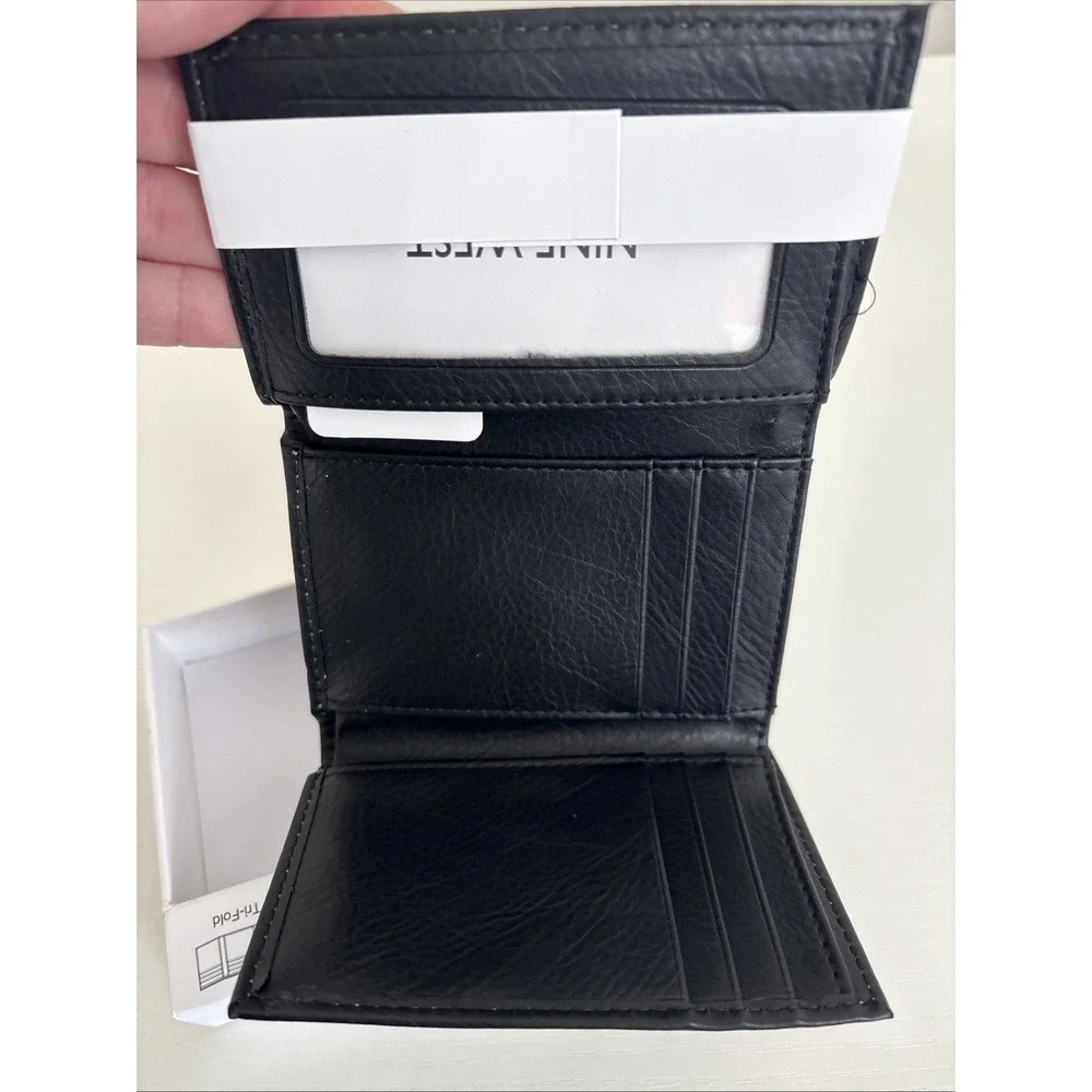 NINE WEST Tri-Fold Wallet Eco Friendly‎ With RFID Identity Protection Men's Gift